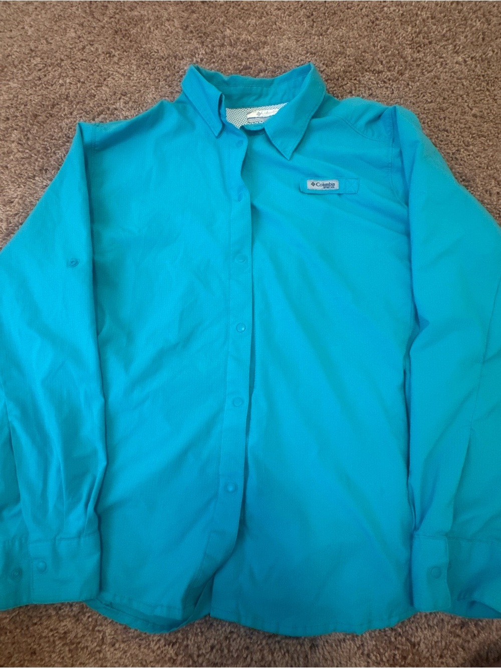 Columbia Women's Teal Button-Down Shirt